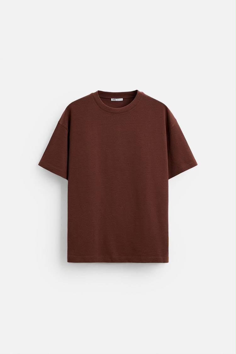 Zara Basic Tee – Brown