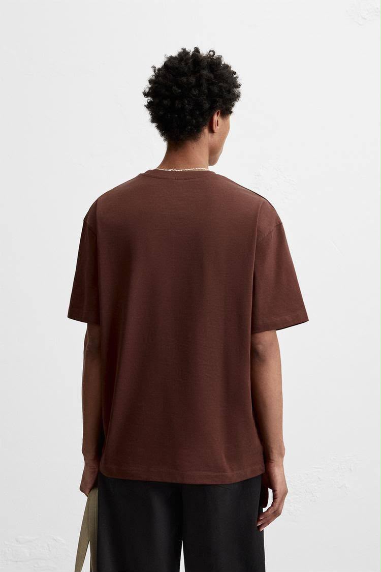Zara Basic Tee – Brown