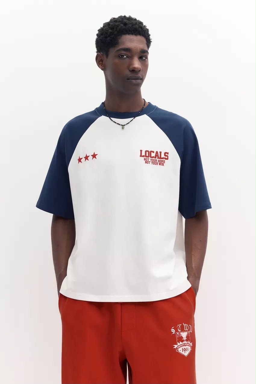 Pull & Bear Raglan Baseball Jersey