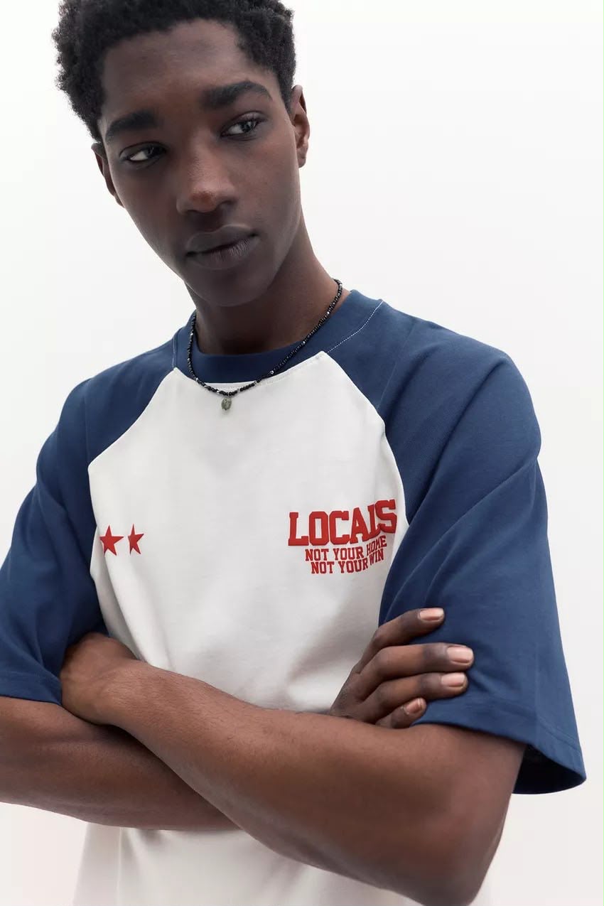 Pull & Bear Raglan Baseball Jersey