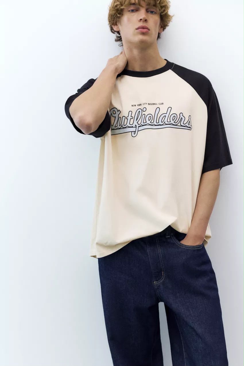 Pull & Bear Outfielders Raglan Jersey