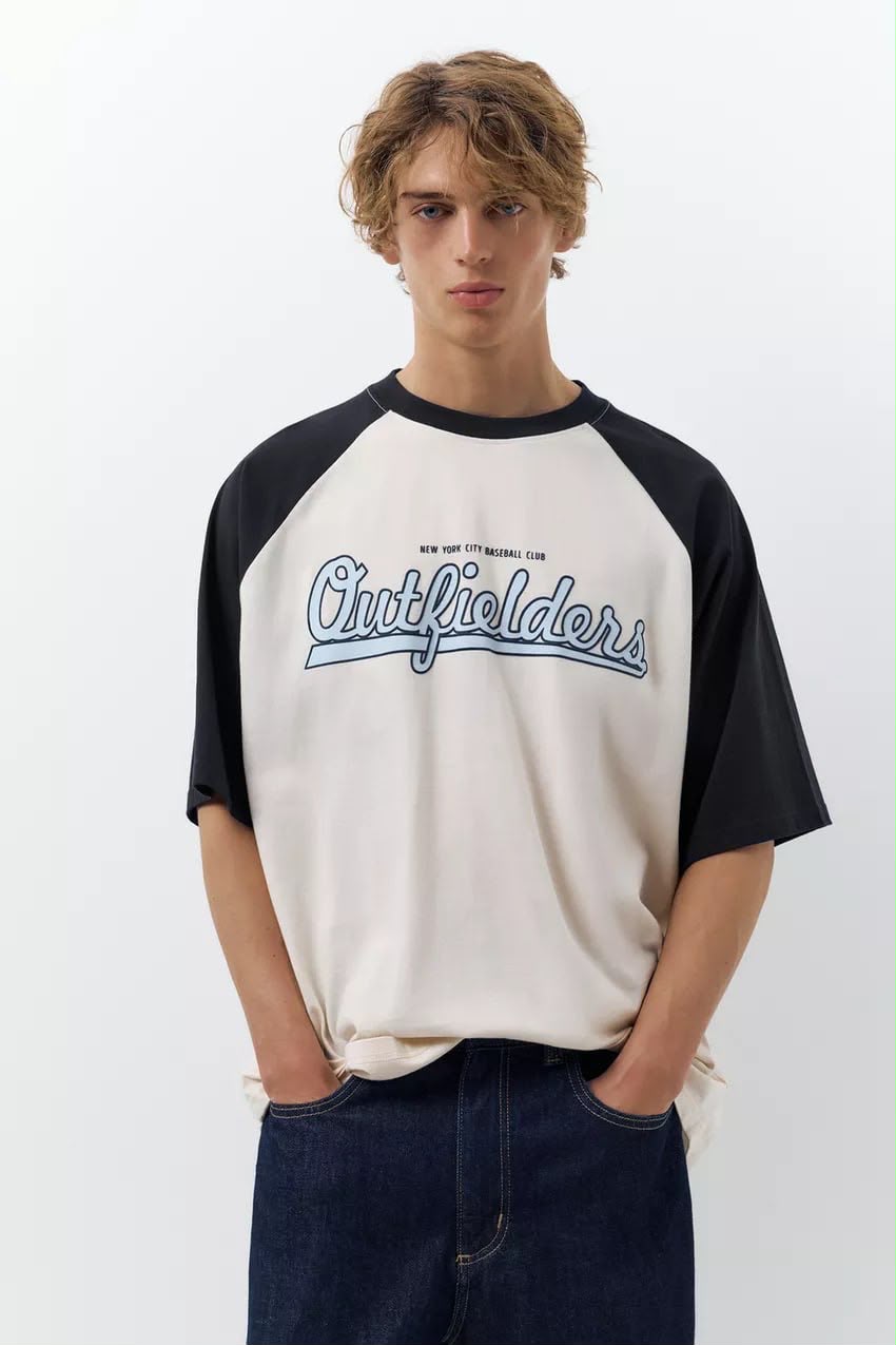 Pull & Bear Outfielders Raglan Jersey