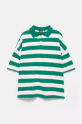Bull & Bear Short Sleeve T-Shirt – Green & White