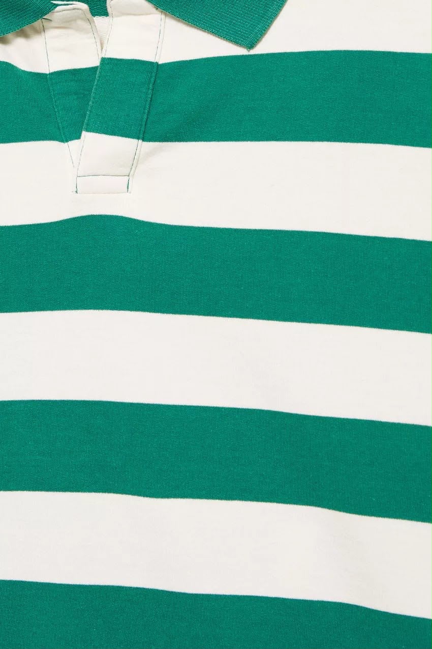 Bull & Bear Short Sleeve T-Shirt – Green & White