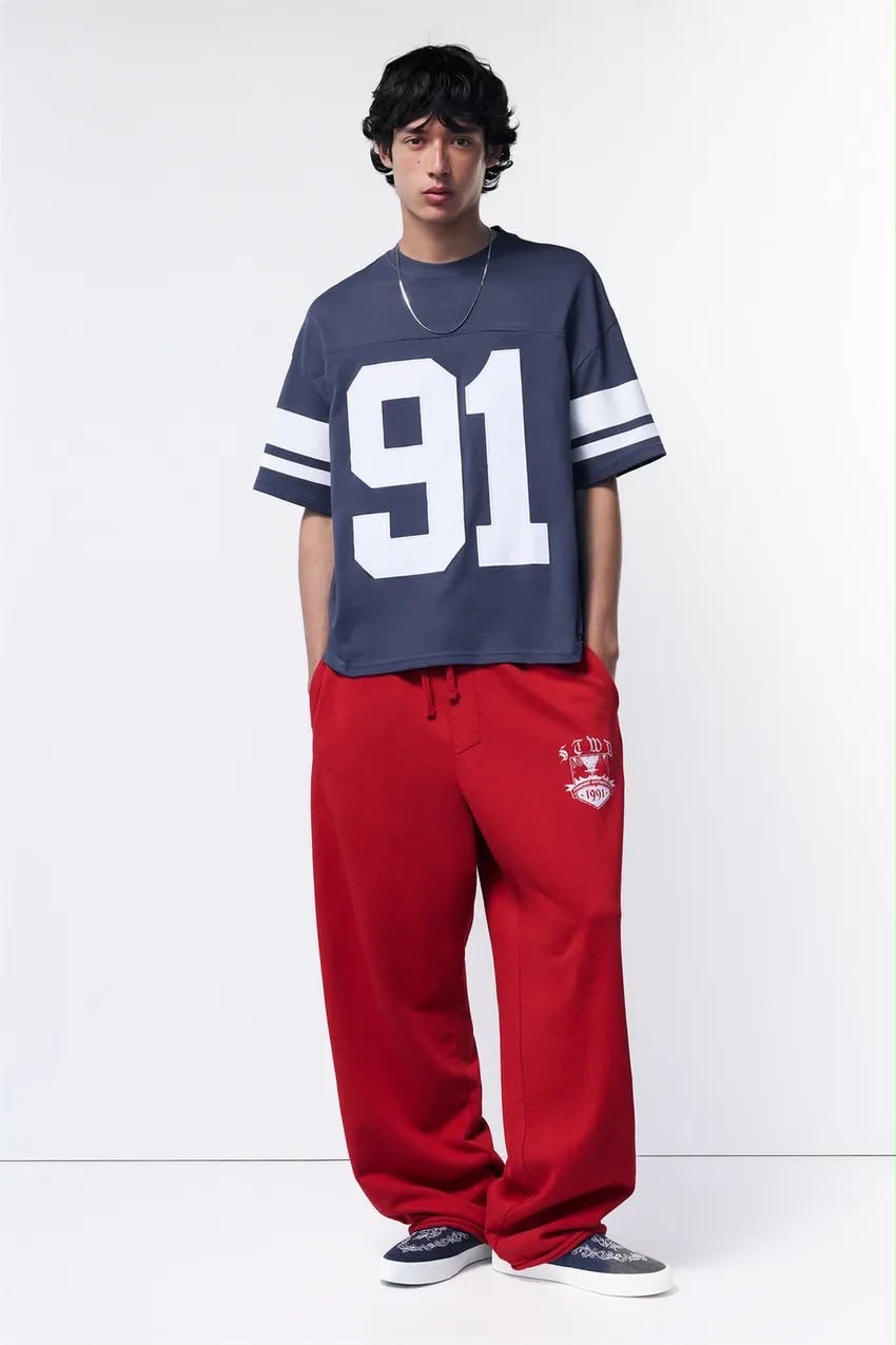 Bull & Bear Jersey – Navy Blue & White