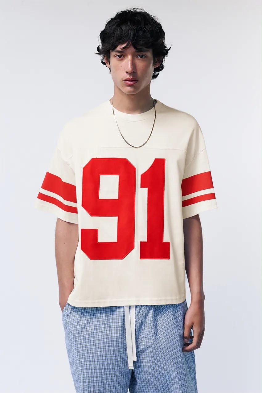 Bull & Bear Jersey – White & Red
